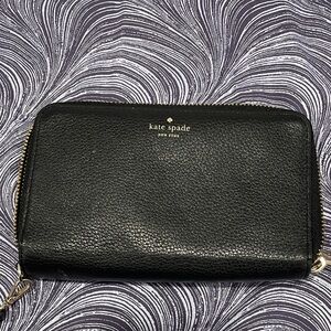 Kate Spade Black Textured Wallet